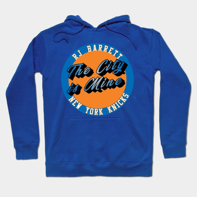 RJ Barrett New York Knicks Hoodie by IronLung Designs